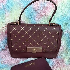 MICHAEL KORS Callie Small Satchel 2 Pc Set